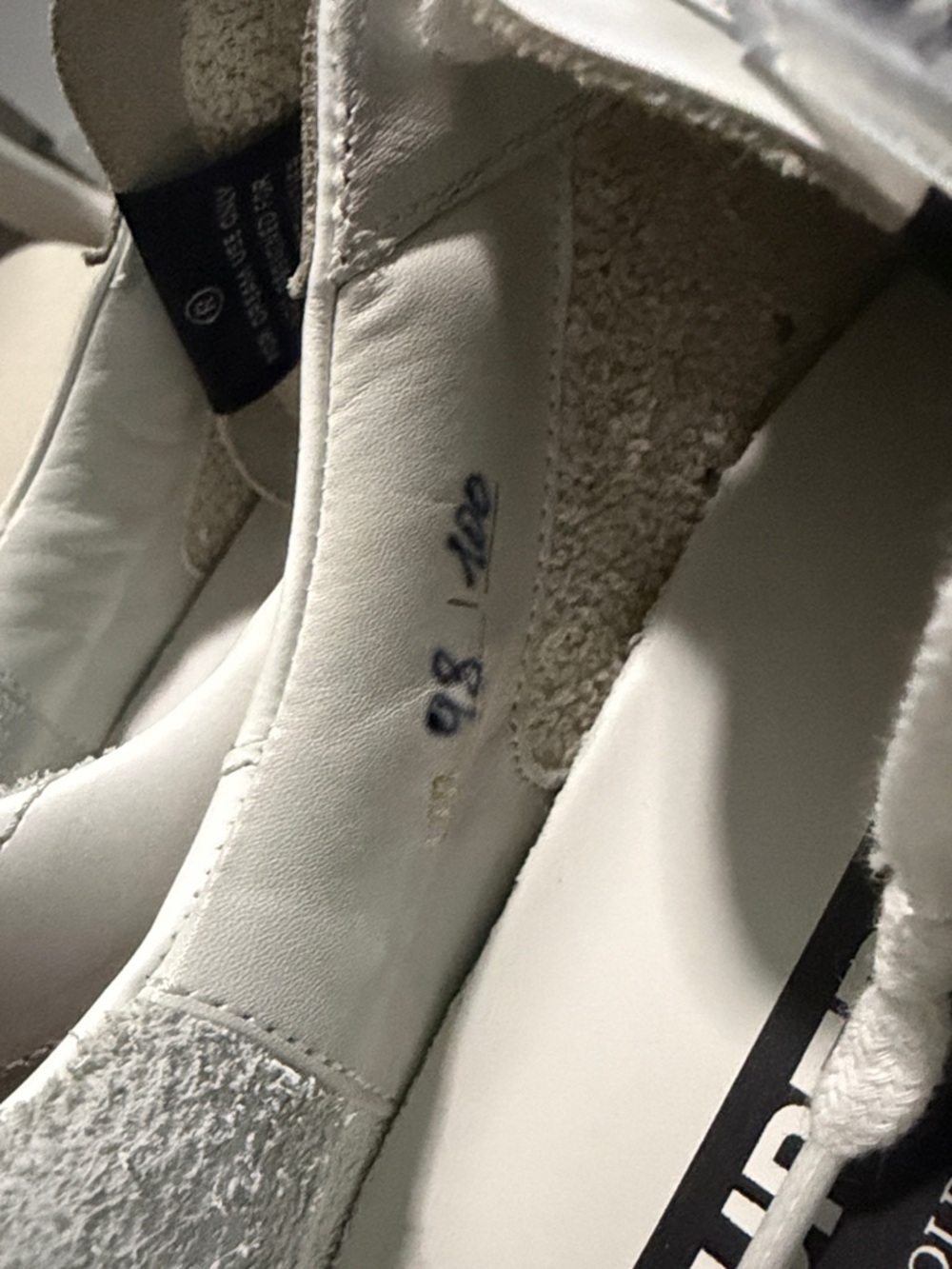 Golden Goose White Sneakers with Silver Swarovski Crystal Star - Picture 5 of 10